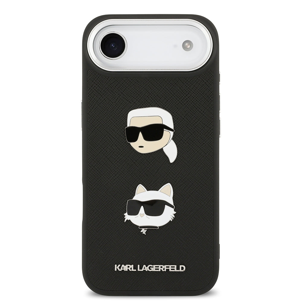iPhone 17 Air Kılıf Karl Lagerfeld Orijinal Lisanslı Metal Logolu K&C Heads Pin Kılıf