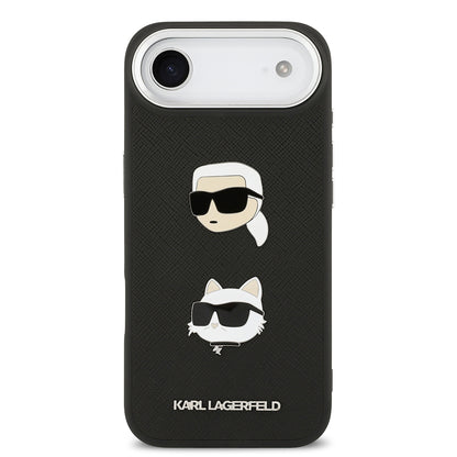 iPhone 17 Air Kılıf Karl Lagerfeld Orijinal Lisanslı Metal Logolu K&C Heads Pin Kılıf