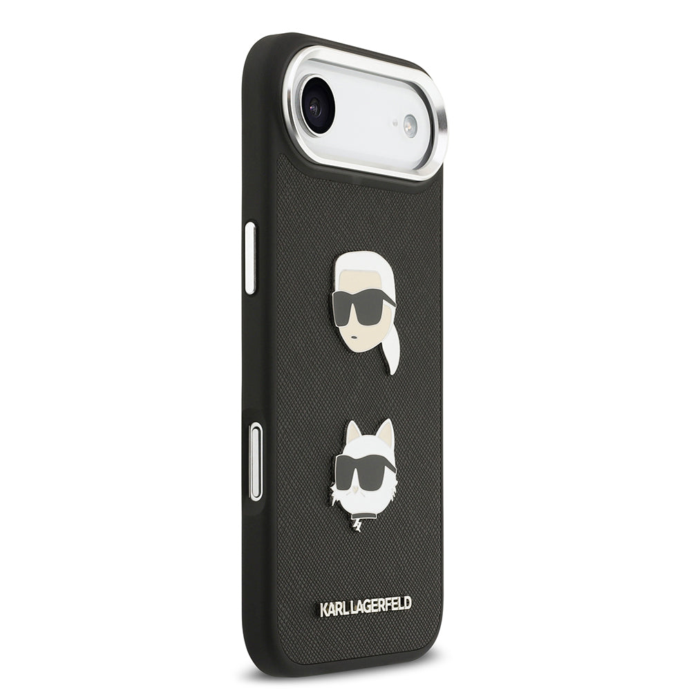 iPhone 17 Air Kılıf Karl Lagerfeld Orijinal Lisanslı Metal Logolu K&C Heads Pin Kılıf