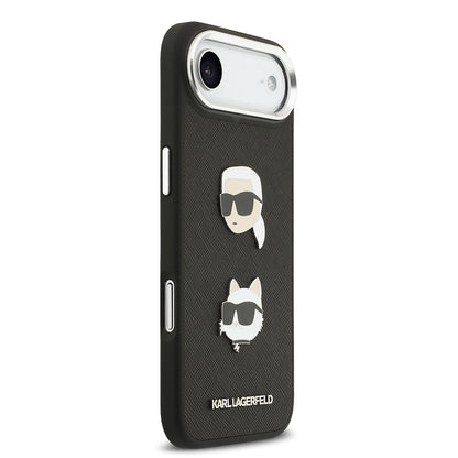 iPhone 17 Air Kılıf Karl Lagerfeld Orijinal Lisanslı Metal Logolu K&C Heads Pin Kılıf