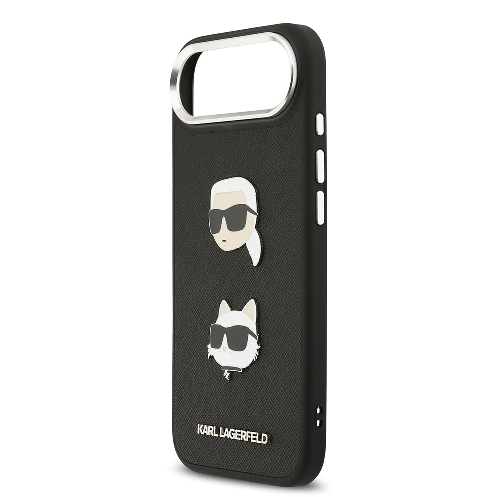 iPhone 17 Air Kılıf Karl Lagerfeld Orijinal Lisanslı Metal Logolu K&C Heads Pin Kılıf