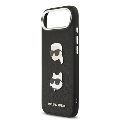 iPhone 17 Air Kılıf Karl Lagerfeld Orijinal Lisanslı Metal Logolu K&C Heads Pin Kılıf