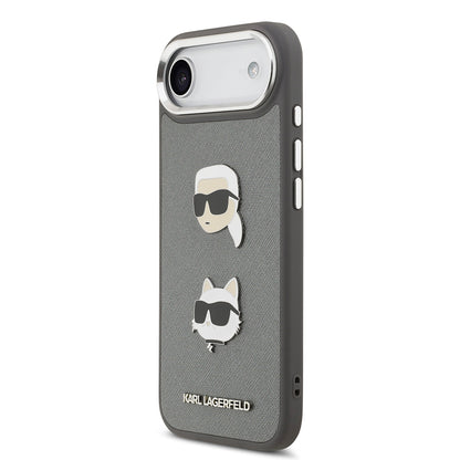 iPhone 17 Air Kılıf Karl Lagerfeld Orijinal Lisanslı Metal Logolu K&C Heads Pin Kılıf
