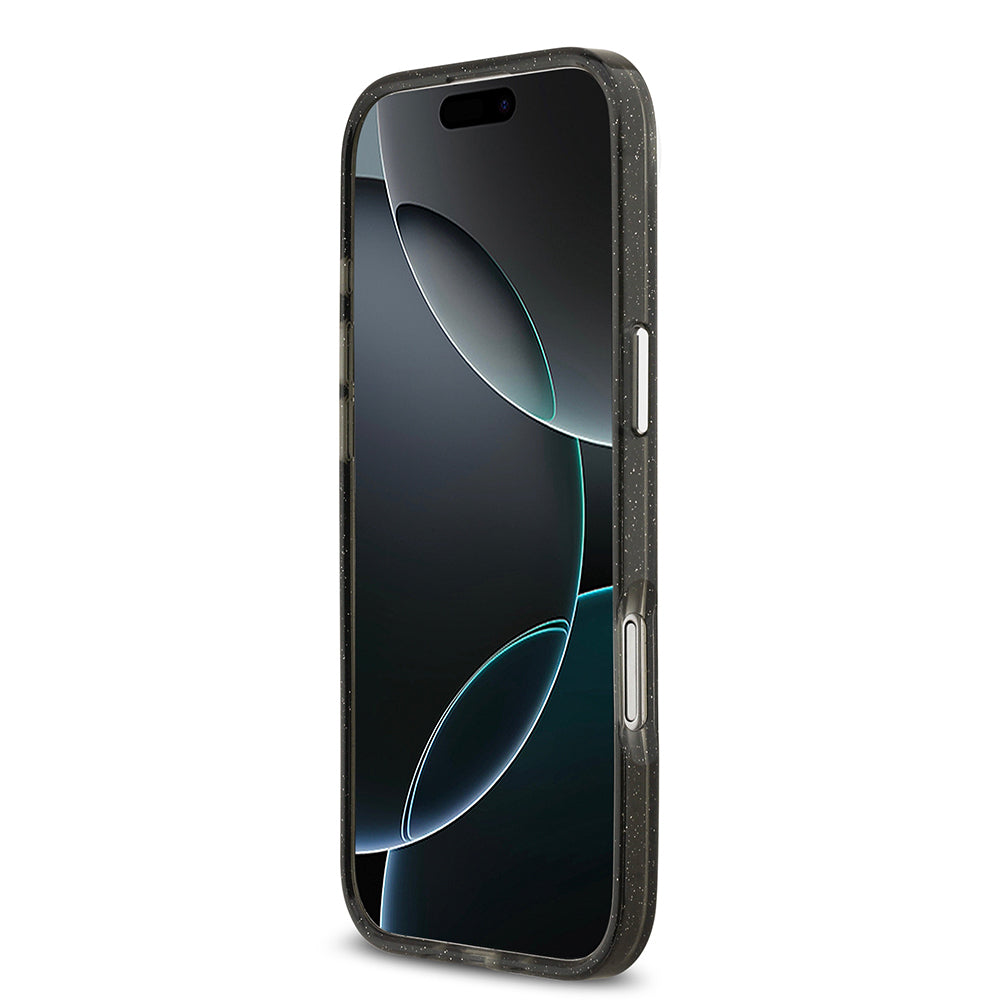 iPhone 17 Air Kılıf Karl Lagerfeld Orijinal Lisanslı Parlayan Simli Karl & Choupette Heads Kılıf