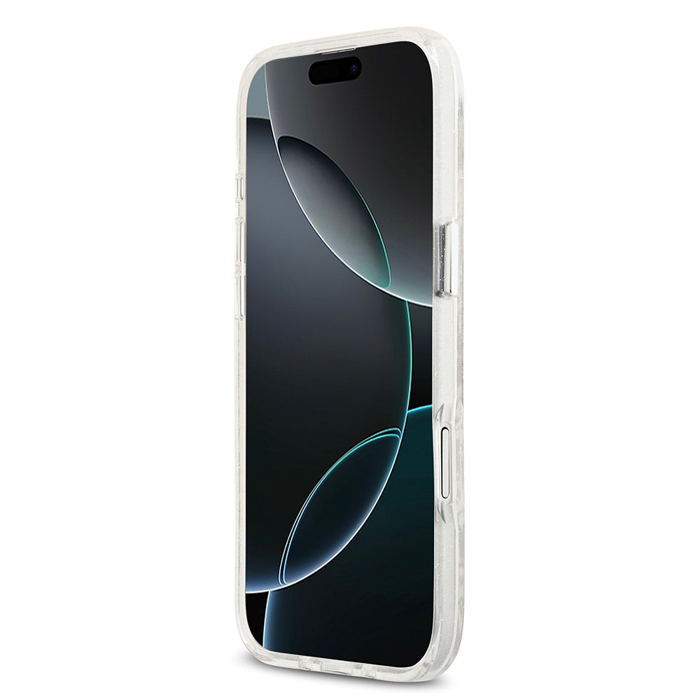 iPhone 17 Air Kılıf Karl Lagerfeld Orijinal Lisanslı Parlayan Simli Karl & Choupette Heads Kılıf