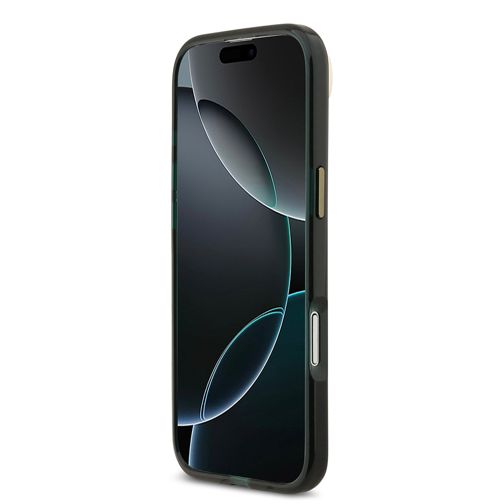 iPhone 17 Air Kılıf Lacoste Orijinal Lisanslı M-safe Şarj Özellikli Gold Timsah Logolu Buzlu Kılıf