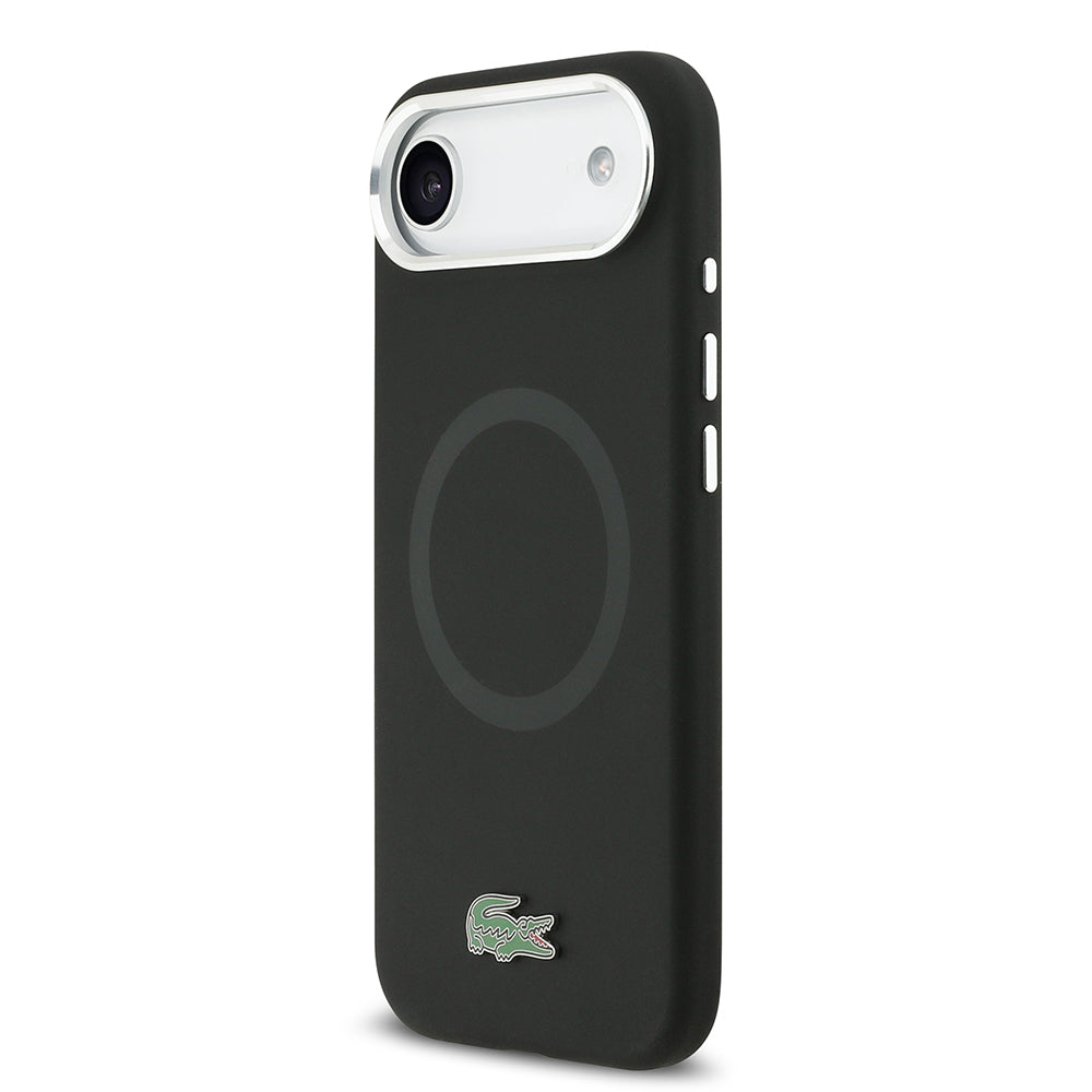 iPhone 17 Air Kılıf Lacoste Orijinal Lisanslı M-safe Şarj Özellikli İkonik Logolu Metal Kamera Çerçeveli Silikon Kılıf