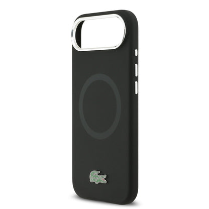iPhone 17 Air Kılıf Lacoste Orijinal Lisanslı M-safe Şarj Özellikli İkonik Logolu Metal Kamera Çerçeveli Silikon Kılıf
