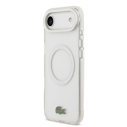 iPhone 17 Air Kılıf Lacoste Orijinal Lisanslı M-safe Şarj Özellikli İkonik Timsah Logolu Buzlu Kılıf