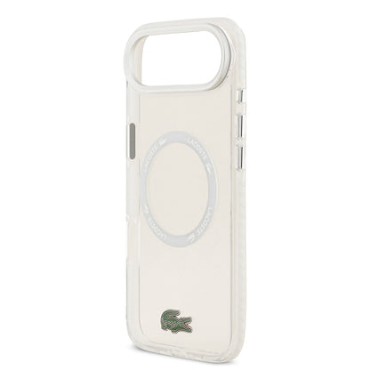 iPhone 17 Air Kılıf Lacoste Orijinal Lisanslı M-safe Şarj Özellikli İkonik Timsah Logolu Buzlu Kılıf