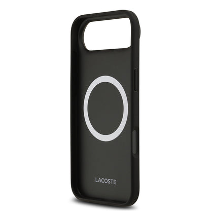 iPhone 17 Air Kılıf Lacoste Orijinal Lisanslı M-safe Şarj Özellikli PU Deri Tasarımlı Metal Logolu Kılıf
