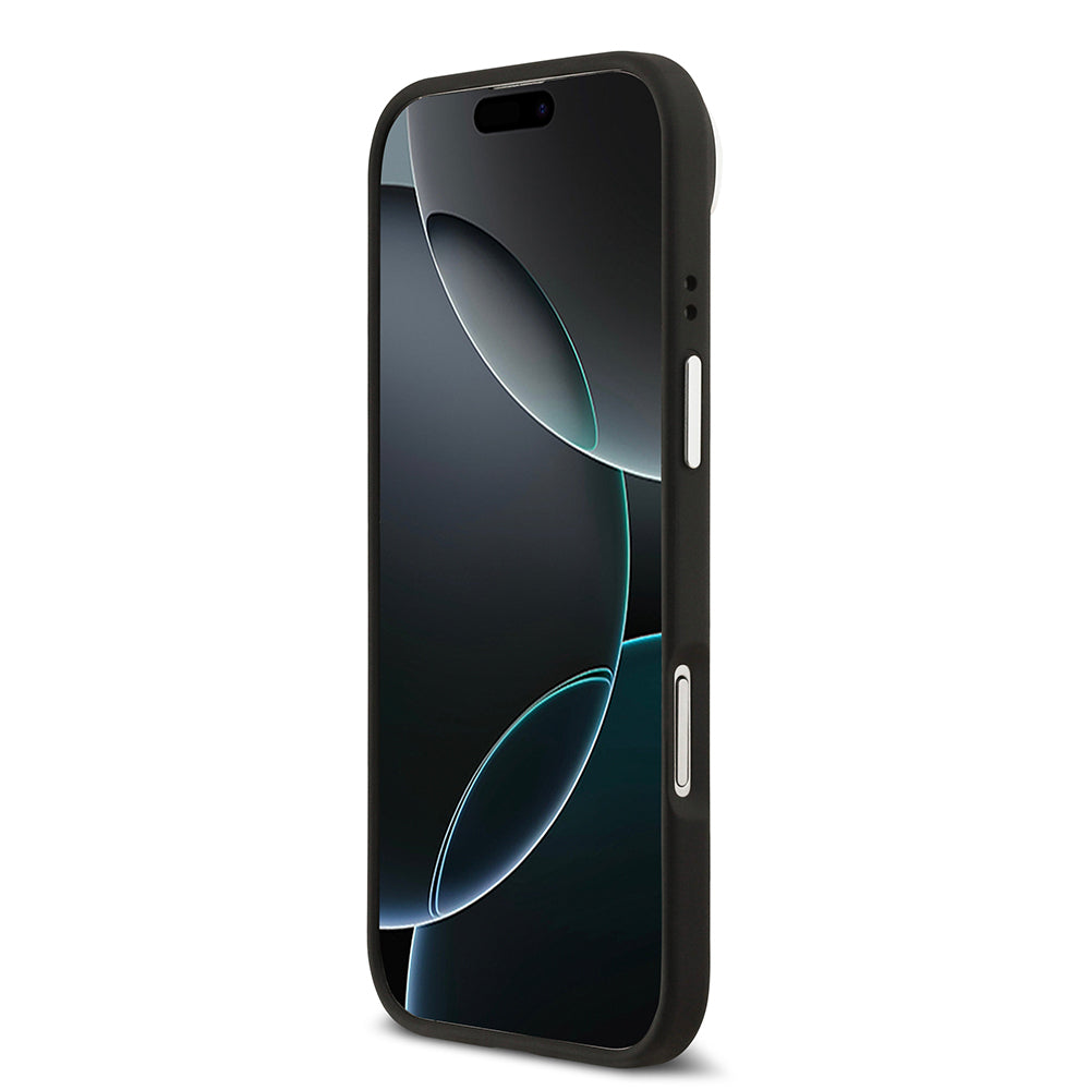 iPhone 17 Air Kılıf Lacoste Orijinal Lisanslı M-safe Şarj Özellikli PU Pike Desenli Standlı Metal Logolu Kılıf