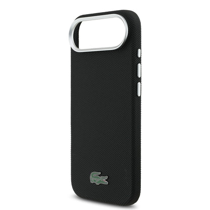 iPhone 17 Air Kılıf Lacoste Orijinal Lisanslı M-Safe Şarj Özellikli PVC Pike Desenli Arka Yüzey İkonik Timsah Dokuma Logolu Kılıf