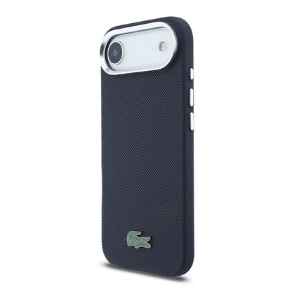 iPhone 17 Air Kılıf Lacoste Orijinal Lisanslı M-Safe Şarj Özellikli PVC Pike Desenli Arka Yüzey İkonik Timsah Dokuma Logolu Kılıf