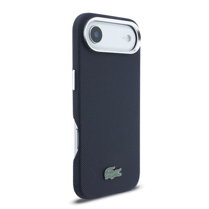 iPhone 17 Air Kılıf Lacoste Orijinal Lisanslı M-Safe Şarj Özellikli PVC Pike Desenli Arka Yüzey İkonik Timsah Dokuma Logolu Kılıf