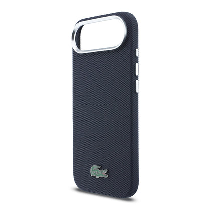 iPhone 17 Air Kılıf Lacoste Orijinal Lisanslı M-Safe Şarj Özellikli PVC Pike Desenli Arka Yüzey İkonik Timsah Dokuma Logolu Kılıf