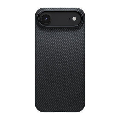 iPhone 17 Air Kılıf M-safe Şarj Özellikli 1500D Aramid Fiber Pitaka Ultra-Slim Classic Serisi Black-Grey Twill Kılıf