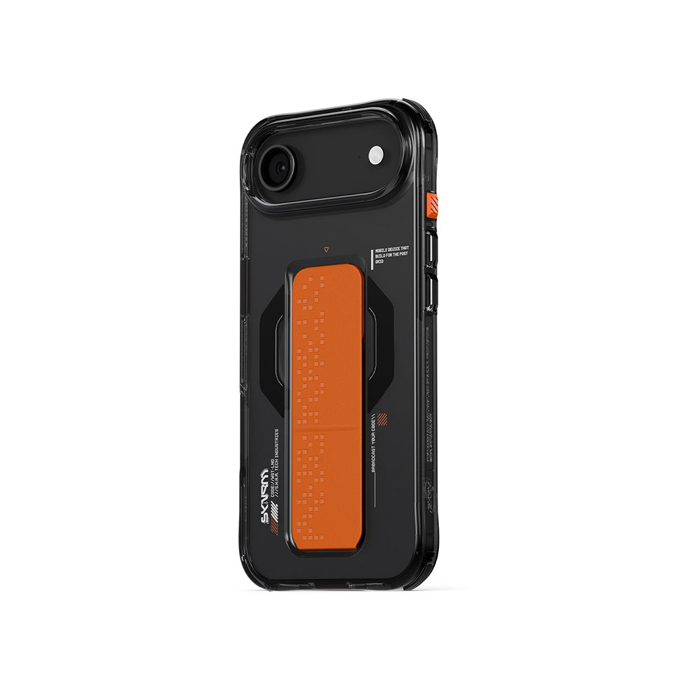 iPhone 17 Air Kılıf M-Safe Şarj Özellikli Airbag Tasarımlı Standlı Skinarma Haxa Kılıf