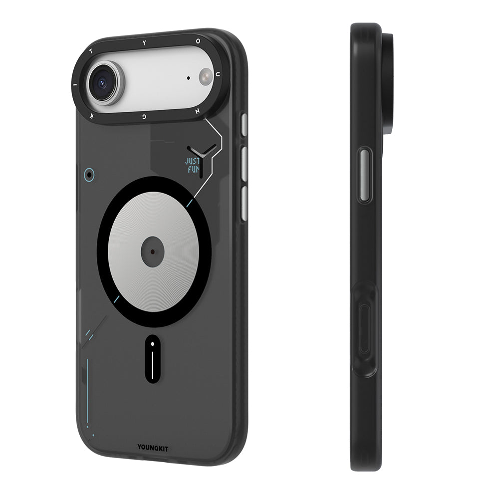 iPhone 17 Air Kılıf M-safe Şarj Özellikli Disk Desenli Youngkit Disc Battle Kılıf