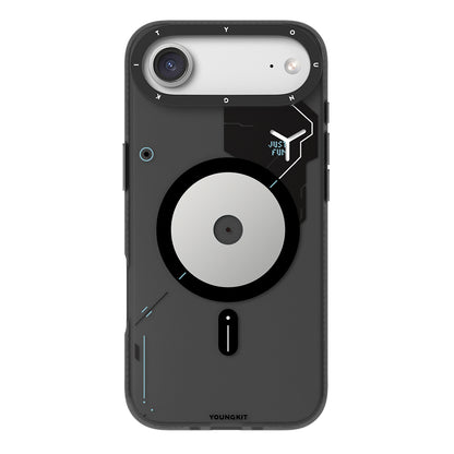 iPhone 17 Air Kılıf M-safe Şarj Özellikli Disk Desenli Youngkit Disc Battle Kılıf