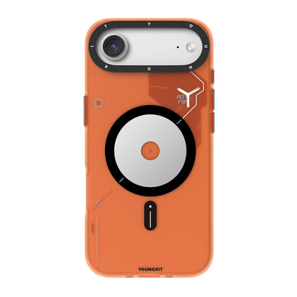 iPhone 17 Air Kılıf M-safe Şarj Özellikli Disk Desenli Youngkit Disc Battle Kılıf