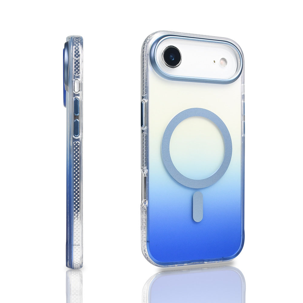 iPhone 17 Air Kılıf M-safe Şarj Özellikli Transparan Renk Geçişli Zore Toros Kılıf