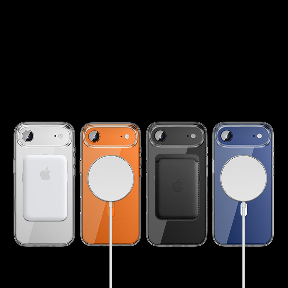 iPhone 17 Air Kılıf M-safe Şarj Özellikli Transparan Sert PC Wlons Pita Kılıf