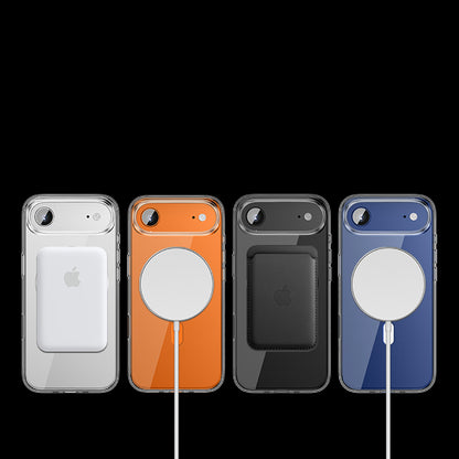 iPhone 17 Air Kılıf M-safe Şarj Özellikli Transparan Sert PC Wlons Pita Kılıf