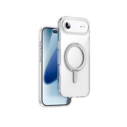 iPhone 17 Air Kılıf M-safe Şarj Özellikli Wiwu MCC-201 iShield Ultra Serisi Standlı Crystal Sert PC Kılıf