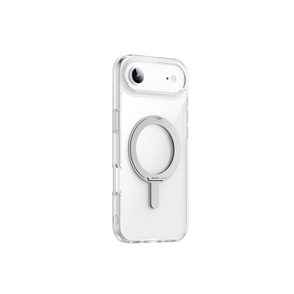 iPhone 17 Air Kılıf M-safe Şarj Özellikli Wiwu MCC-201 iShield Ultra Serisi Standlı Crystal Sert PC Kılıf