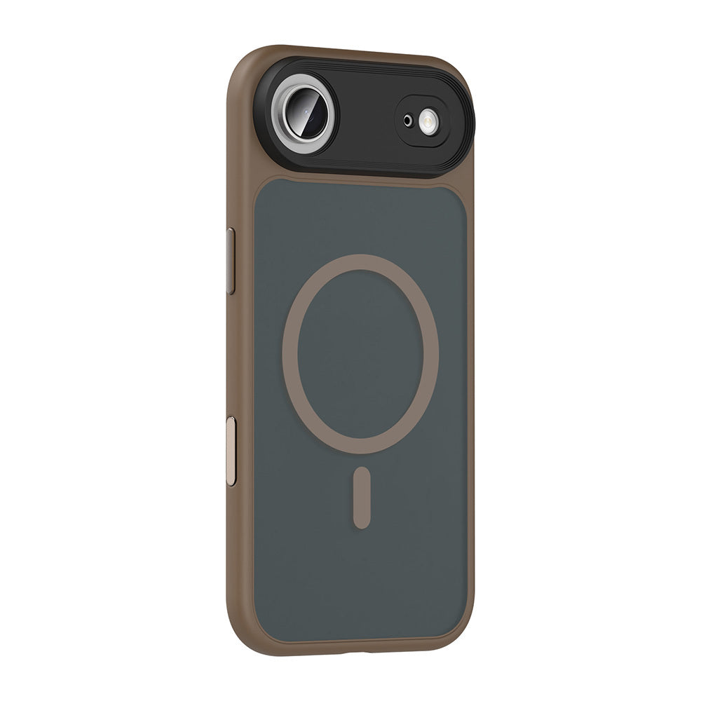 iPhone 17 Air Kılıf Mat Arka Yüzey Wireless Şarj Özellikli Zore Flet M-safe Kılıf