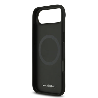 iPhone 17 Air Kılıf Mercedes Benz OrijinalLisanslı M-safe Şarj Özellikli Dokulu Desenli Deri Kılıf