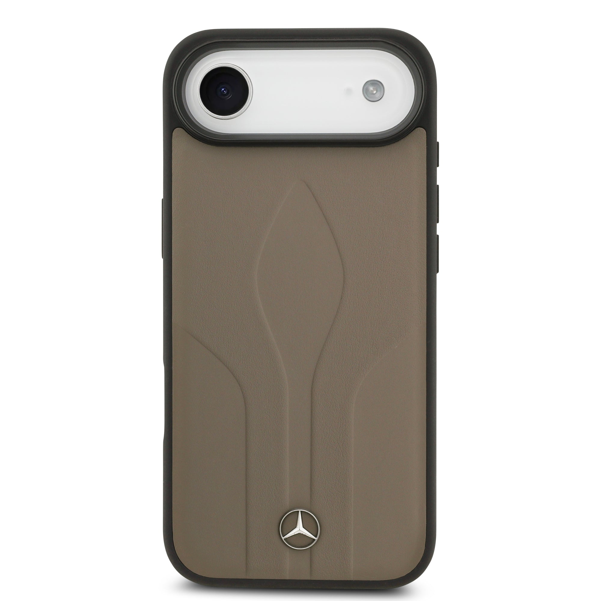 iPhone 17 Air Kılıf Mercedes Benz OrijinalLisanslı M-safe Şarj Özellikli Dokulu Desenli Deri Kılıf