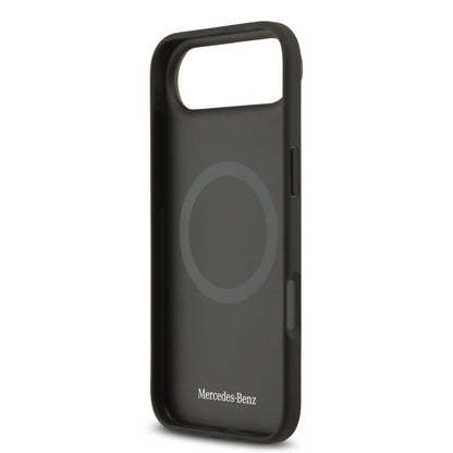 iPhone 17 Air Kılıf Mercedes Benz OrijinalLisanslı M-safe Şarj Özellikli Dokulu Desenli Deri Kılıf