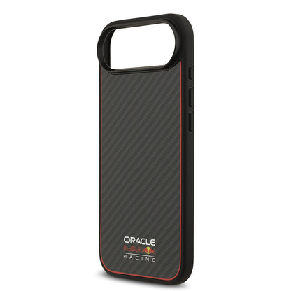 iPhone 17 Air Kılıf Redbull Orijinal Lisanslı M-safe Şarj Özellikli Karbon Fiber Parlayan Logolu Kevlar Kılıf