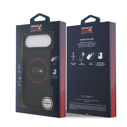 iPhone 17 Air Kılıf Redbull Orijinal Lisanslı M-safe Şarj Özellikli Kırmızı Halka ve Logo Kabartmalı PU Deri Kılıf