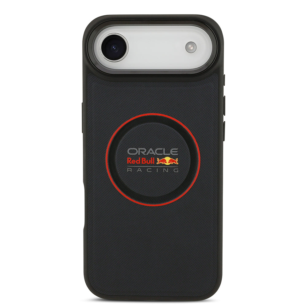 iPhone 17 Air Kılıf Redbull Orijinal Lisanslı M-safe Şarj Özellikli Kırmızı Halka ve Logo Kabartmalı PU Deri Kılıf