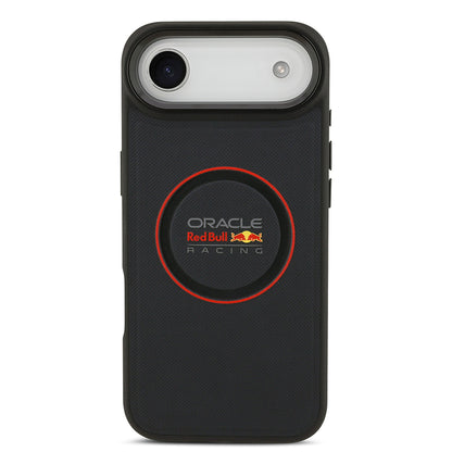 iPhone 17 Air Kılıf Redbull Orijinal Lisanslı M-safe Şarj Özellikli Kırmızı Halka ve Logo Kabartmalı PU Deri Kılıf