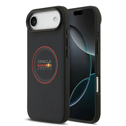 iPhone 17 Air Kılıf Redbull Orijinal Lisanslı M-safe Şarj Özellikli Kırmızı Halka ve Logo Kabartmalı PU Deri Kılıf