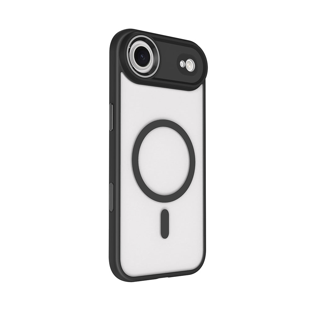 iPhone 17 Air Kılıf Wireless Şarj Özellikli Zore Krom M-safe Silikon Kılıf