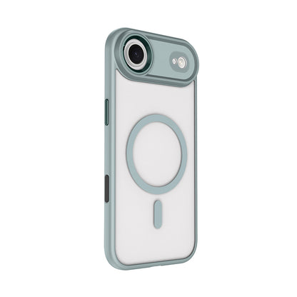 iPhone 17 Air Kılıf Wireless Şarj Özellikli Zore Krom M-safe Silikon Kılıf