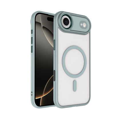 iPhone 17 Air Kılıf Wireless Şarj Özellikli Zore Krom M-safe Silikon Kılıf