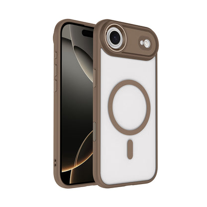 iPhone 17 Air Kılıf Wireless Şarj Özellikli Zore Krom M-safe Silikon Kılıf