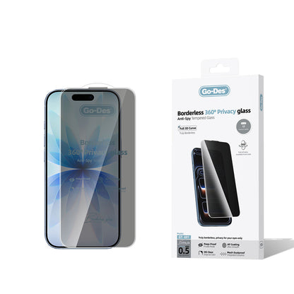 iPhone 17 Go Des AF Borderless Privacy Temperli Cam Ekran Koruyucu