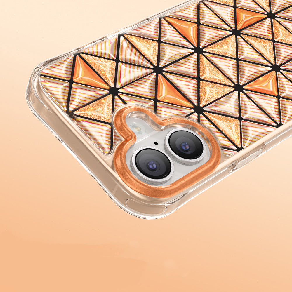 iPhone 17 Kılıf 3D Buz Blok Desenli Zore Paris Kairo TPU Kılıf