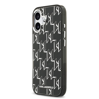 iPhone 17 Kılıf Orijinal Lisanslı M-safe Şarj Özellikli Karl Lagerfeld IML Baskılı Monogram Dizayn Kılıf
