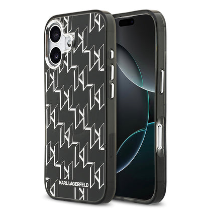 iPhone 17 Kılıf Orijinal Lisanslı M-safe Şarj Özellikli Karl Lagerfeld IML Baskılı Monogram Dizayn Kılıf