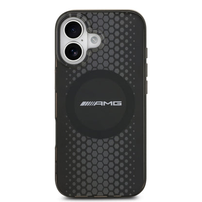 iPhone 17 Kılıf AMG Orijinal Lisanslı Çift Katmanlı Büyük Logolu Petek Desenli Kılıf
