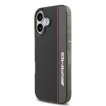 iPhone 17 Kılıf AMG Orijinal Lisanslı M-safe Şarj Özellikli IML Baskı Logolu Çift Katmanlı Bow Lines Kılıf