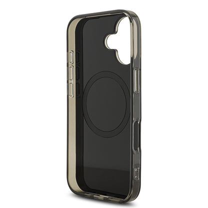 iPhone 17 Kılıf AMG Orijinal Lisanslı M-safe Şarj Özellikli IML Baskı Logolu Çift Katmanlı Bow Lines Kılıf